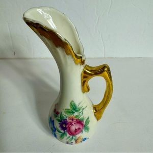 Vinatge Gold Plated Decorative mini Pitcher or bud vase.